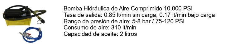 Unidad hidraulica de aire comprimido